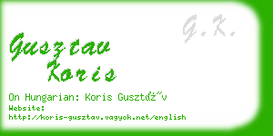 gusztav koris business card